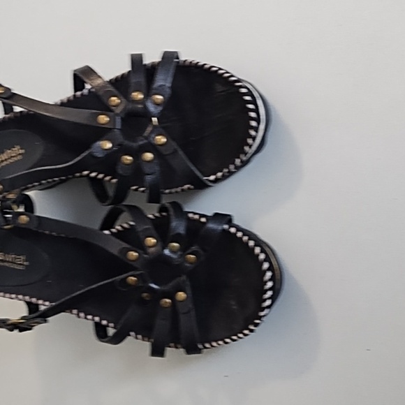 Aerosoles What's What Black Wedge Sandal anti slip sole whip stitching 7.5 - Picture 6 of 15